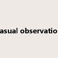 casual observation是什么意思