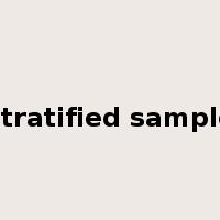stratified sample是什么意思