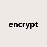 encrypt是什么意思