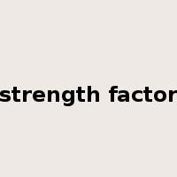 strength factor是什么意思