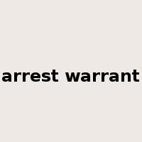 arrest warrant是什么意思