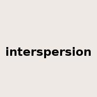 interspersion是什么意思