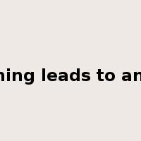 one thing leads to another是什么意思