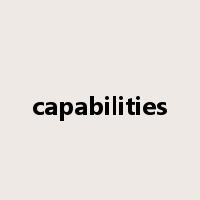 capabilities是什么意思