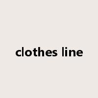 clothes line是什么意思