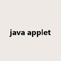 java applet是什么意思