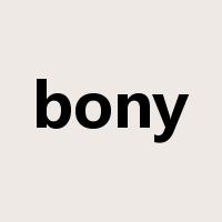 bony是什么意思