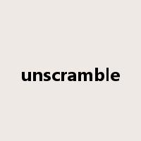 unscramble是什么意思
