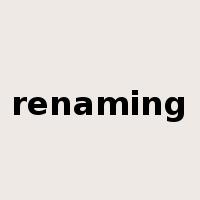 renaming是什么意思