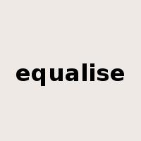 equalise是什么意思
