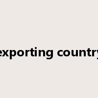 exporting country是什么意思