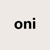 oni是什么意思
