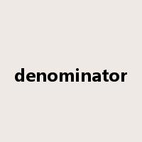 denominator是什么意思