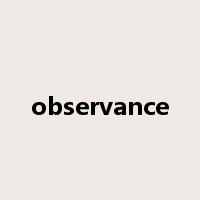 observance是什么意思