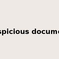 suspicious document是什么意思
