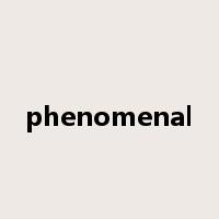 phenomenal是什么意思