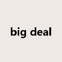 big deal是什么意思