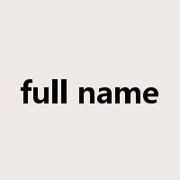 full name是什么意思