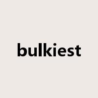 bulkiest是什么意思