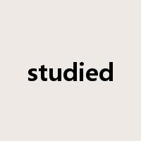 studied是什么意思