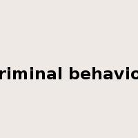 criminal behavior是什么意思