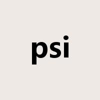 psi是什么意思