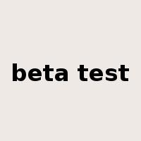 beta test是什么意思