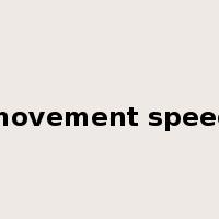 movement speed是什么意思