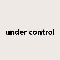 under control是什么意思