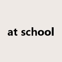 at school是什么意思