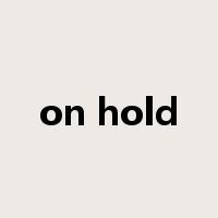 on hold是什么意思