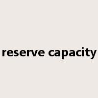 reserve capacity是什么意思