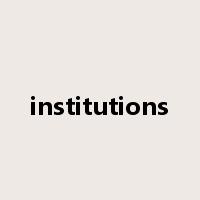 institutions是什么意思