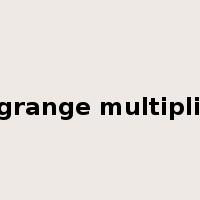 lagrange multiplier是什么意思