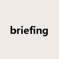 briefing是什么意思