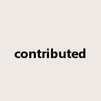contributed是什么意思