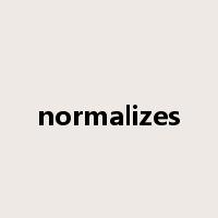 normalizes是什么意思