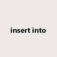 insert into是什么意思
