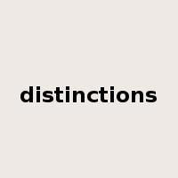 distinctions是什么意思