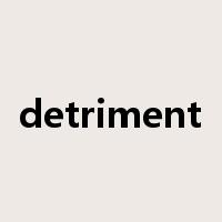 detriment是什么意思
