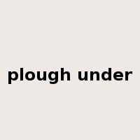 plough under是什么意思