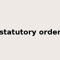 statutory order是什么意思