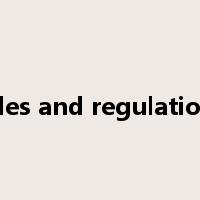 rules and regulations是什么意思