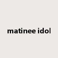 matinee idol是什么意思
