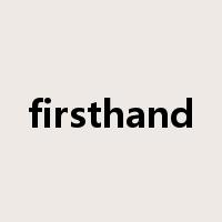 firsthand是什么意思