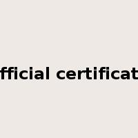 official certificate是什么意思