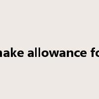 make allowance for是什么意思
