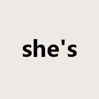 she's是什么意思