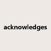 acknowledges是什么意思