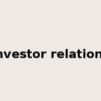 investor relations是什么意思